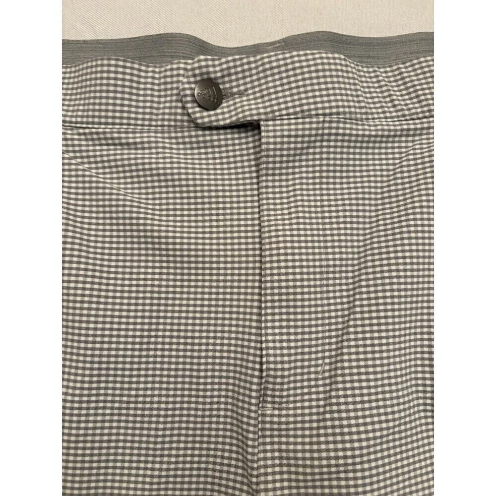 ADIDAS Gray Gingham Golf Short Men's 40 Performance 10